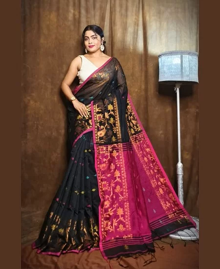 Handloom Cotton Silk Saree Derpari Style Soft Elegant Drape