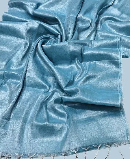 Soft and Elegant Tissue Cotton Saree wit...