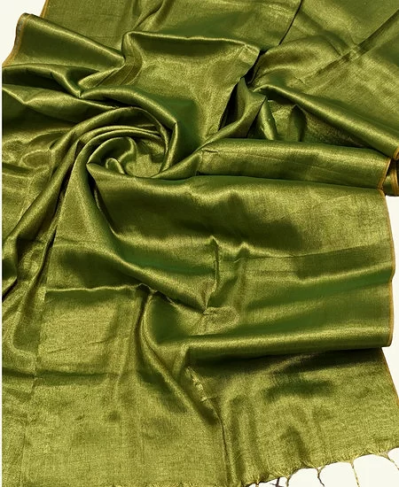 Chic Tissue Cotton Saree with Blouse Pie...