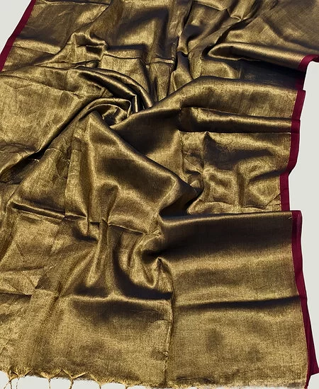 Elegant Tissue Cotton Saree with Blouse Piece for Women