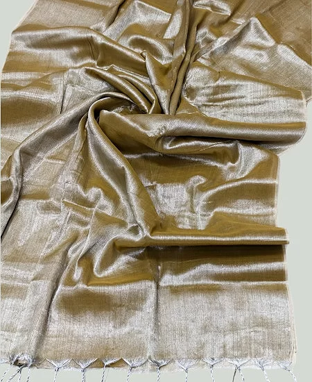 Traditional Tissue Cotton Saree with Blouse Piece