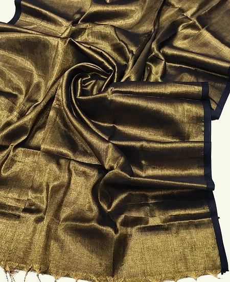 Tissue Cotton Saree with Comfortable Ele...