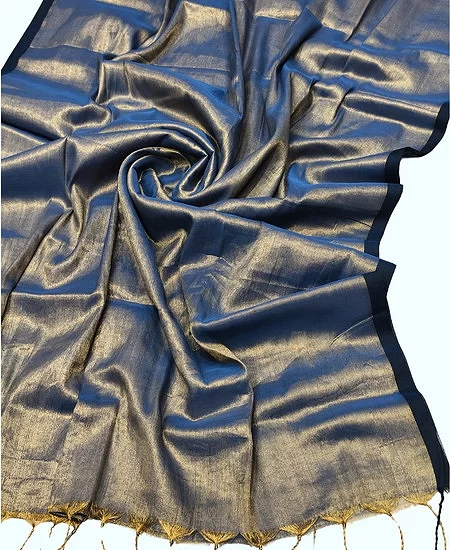 Tissue Cotton Saree with Subtle Shine an...