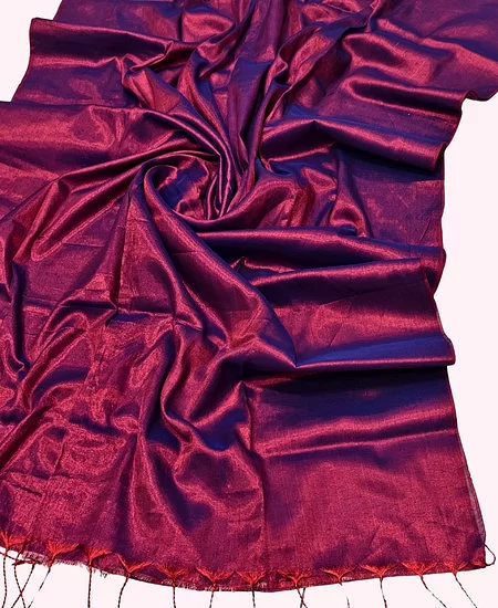 Tissue Cotton Saree with Smooth Finish &...