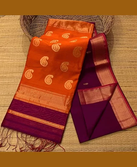 Handloom Maheshwari Saree with Timeless...