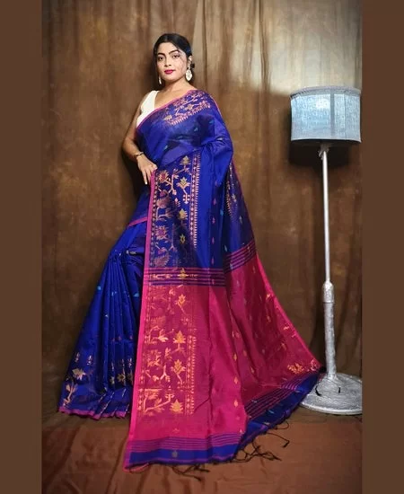 Handloom Cotton Silk Derpari Style Saree...