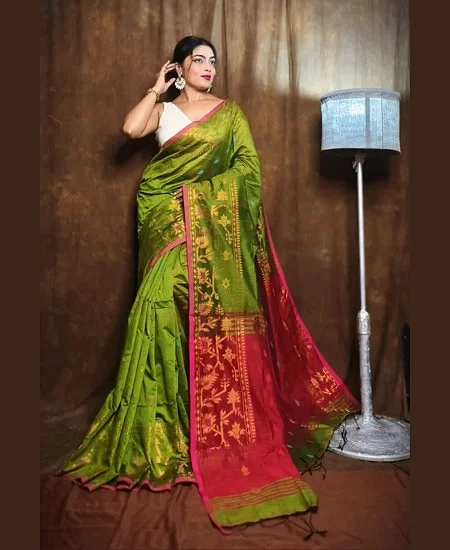 Handloom Cotton Silk Saree Derpari Style...