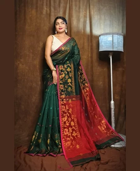 Handloom Cotton Silk Saree Derpari Style...