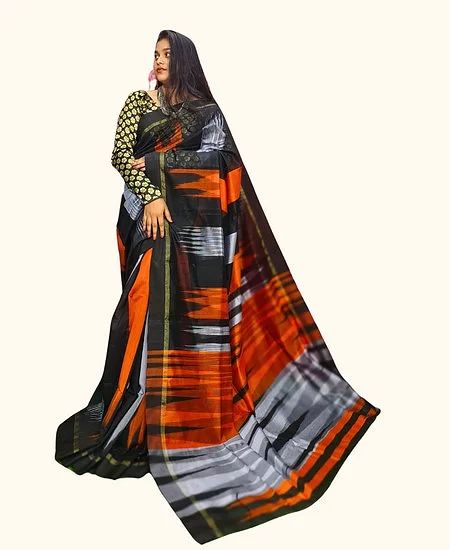 Handloom Cotton Silk Ikkat Saree Timeless Traditional Elegance
