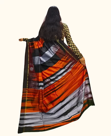 Handloom Cotton Silk Ikkat Saree Timeless Traditional Elegance