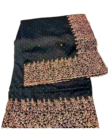 Vichitra Silk Saree with Rich Texture and Elegant Drape Black