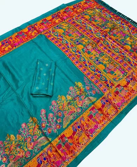 Premium Dola Silk Saree with Rich Golden...