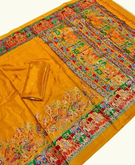 Premium Dola Silk Saree Golden Print Soft Elegant Texture