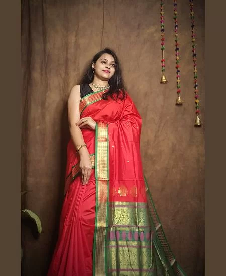 Bomkai Silk Saree Traditional Weave Elegant Soft Finish