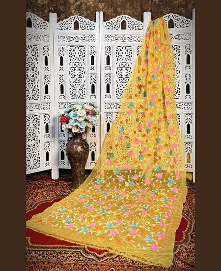 Resham Kota Embroidered Saree Lightweight Soft Elegance