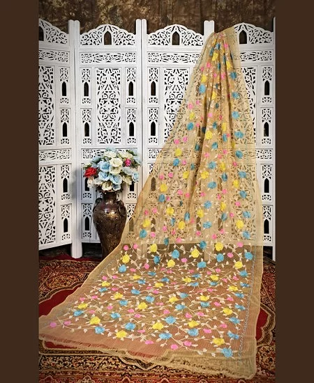 Resham Kota Embroidered Saree Delicate Threaded Elegance