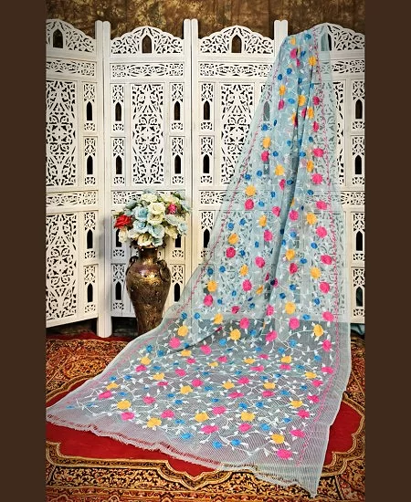 Resham Kota Embroidered Saree Elegant Lightweight Design