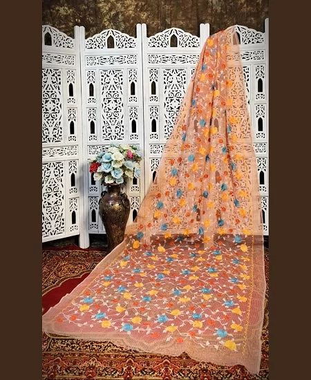 Resham Kota Embroidered Saree with Delic...