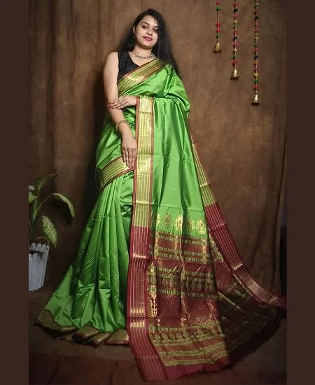 Bomkai Silk Saree Elegant Traditional Design With Blouse