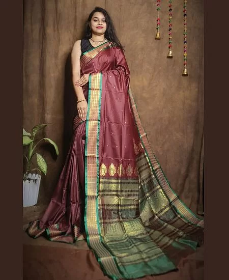 Bomkai Silk Saree Classic Traditional Weave Elegance