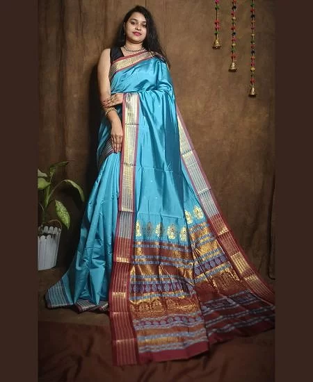 Bomkai Silk Saree Traditional Design Elegant Finish