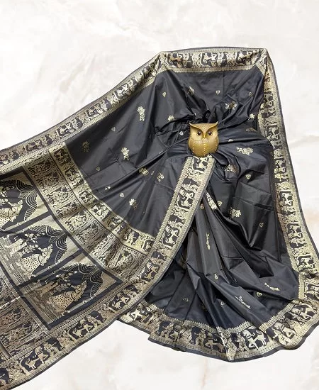 Designer Bishnupuri Baluchari Silk Saree...