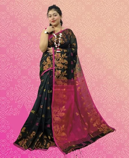 Cotton Silk Handloom Saree with Classic...