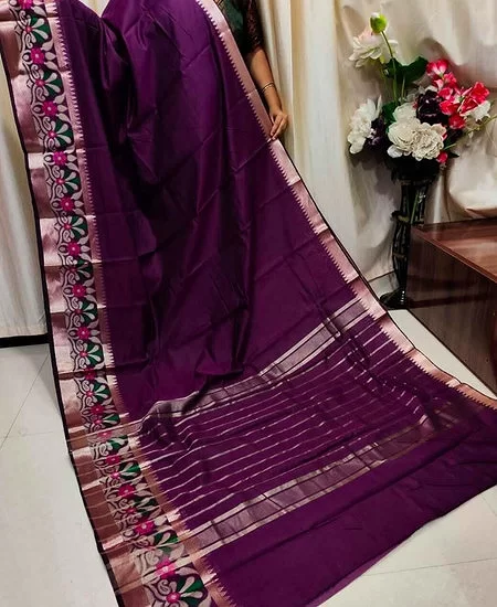 Monipuri Silk Saree in Soft Silk with Ru...