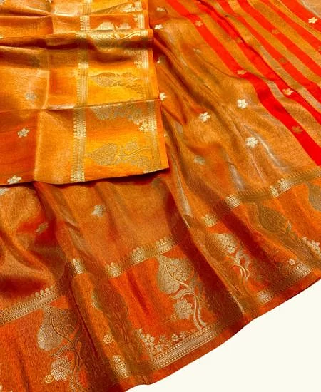 Luxury Tissue Banarasi Saree with Regal...