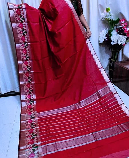 Monipuri Silk Saree in Soft Silk with Ru...