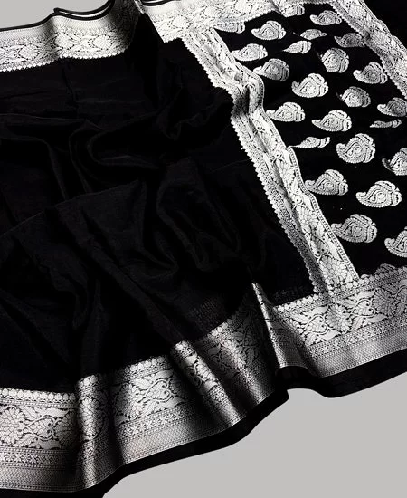 Premium Warm Silk Saree with Zari Weaving & Blouse