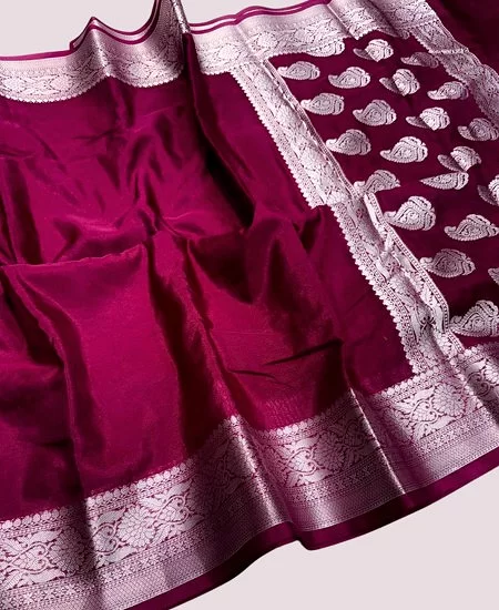 Warm Silk Saree with Full Zari Work and Running Blouse