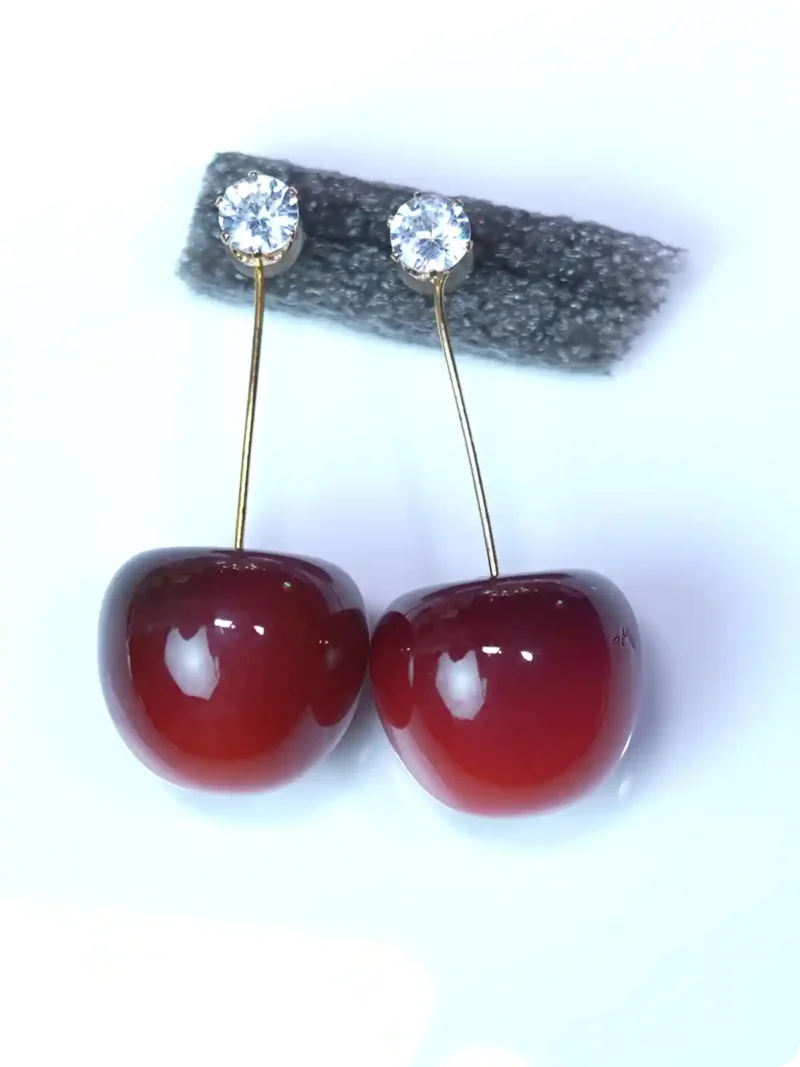 Dangle in Style: Cherry Drop Dangle Earring