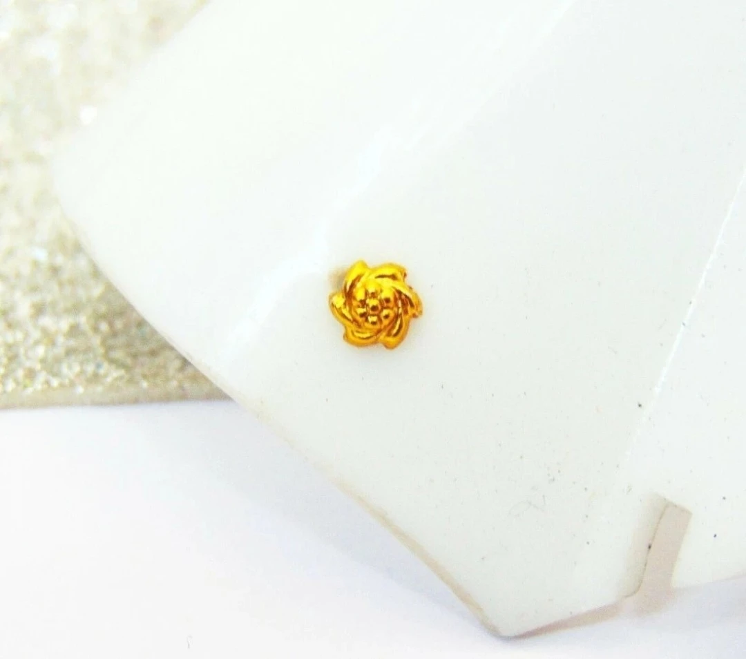 Beautiful Gold Plated Nose Pin GOLE PITA...