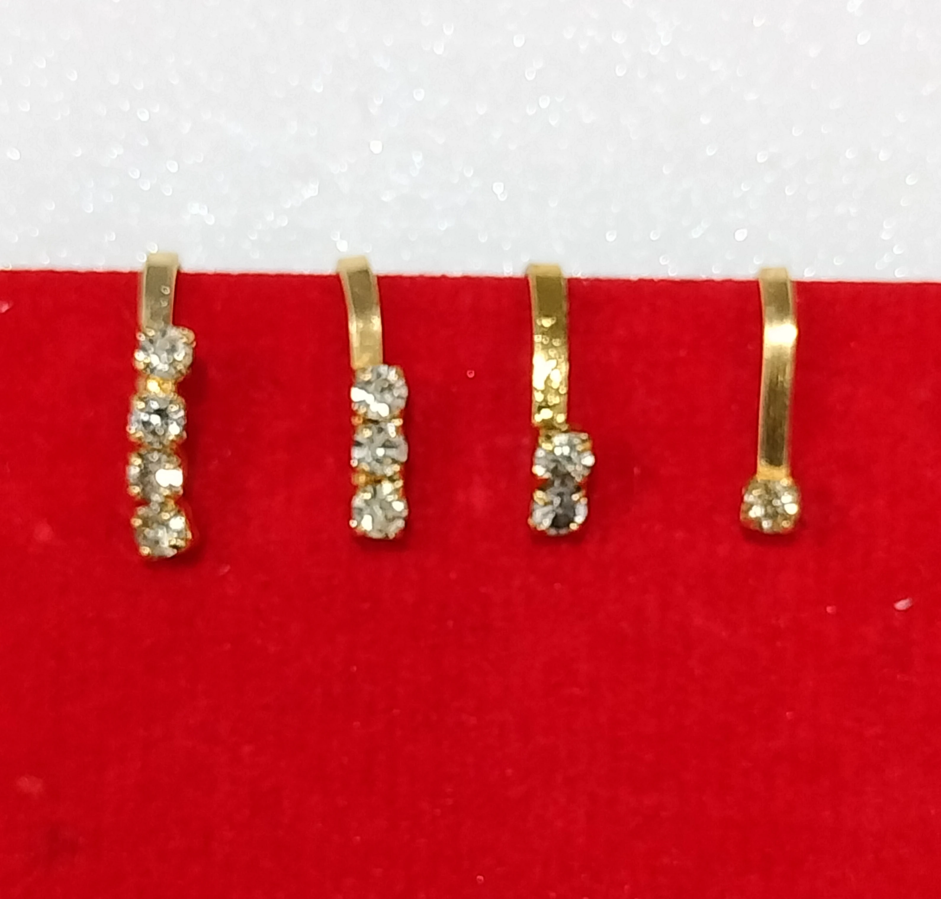 Beautiful Gold Plated Nose Pin U shape W...