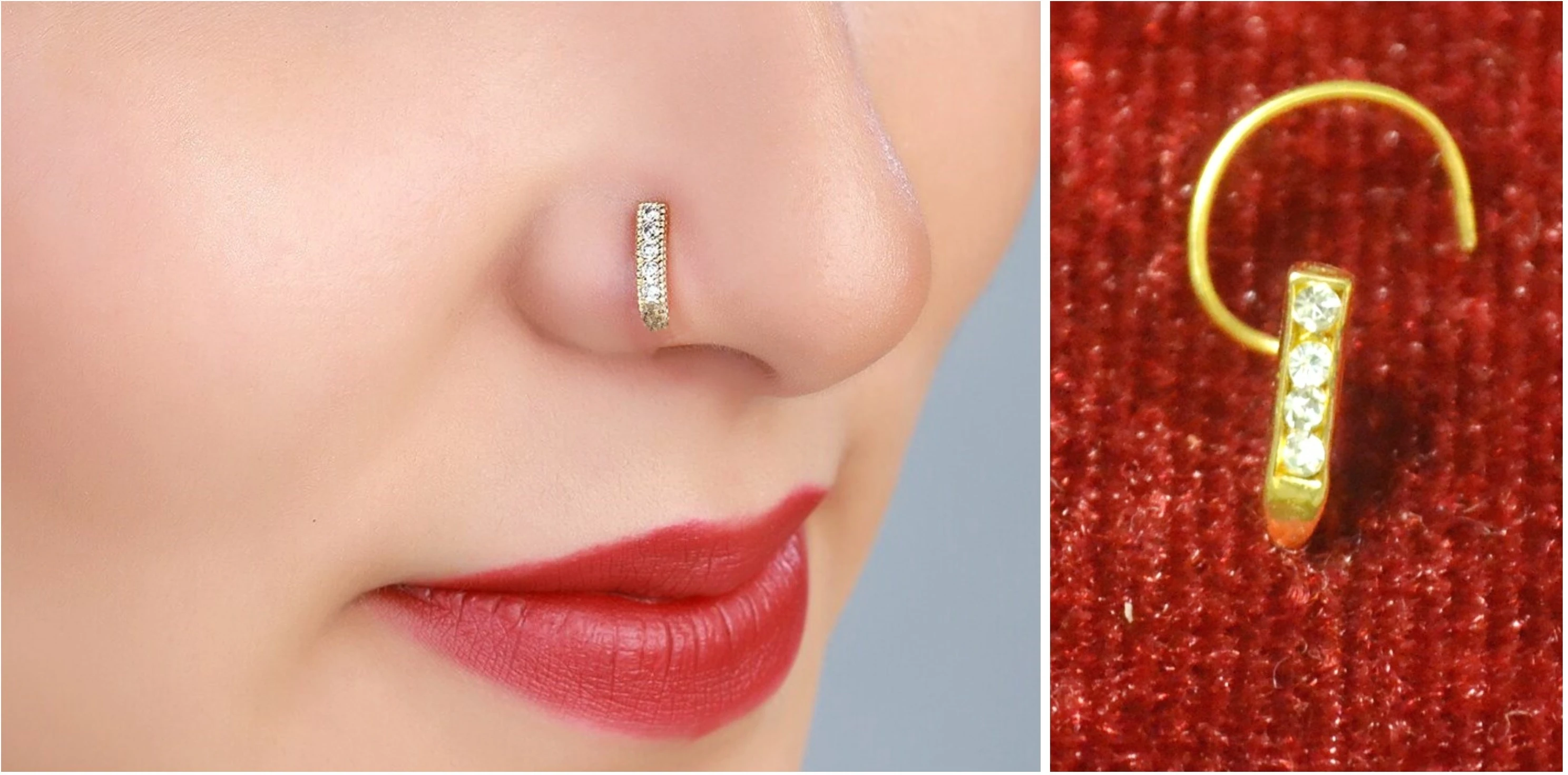 U-Shape Nugget Nose Ring