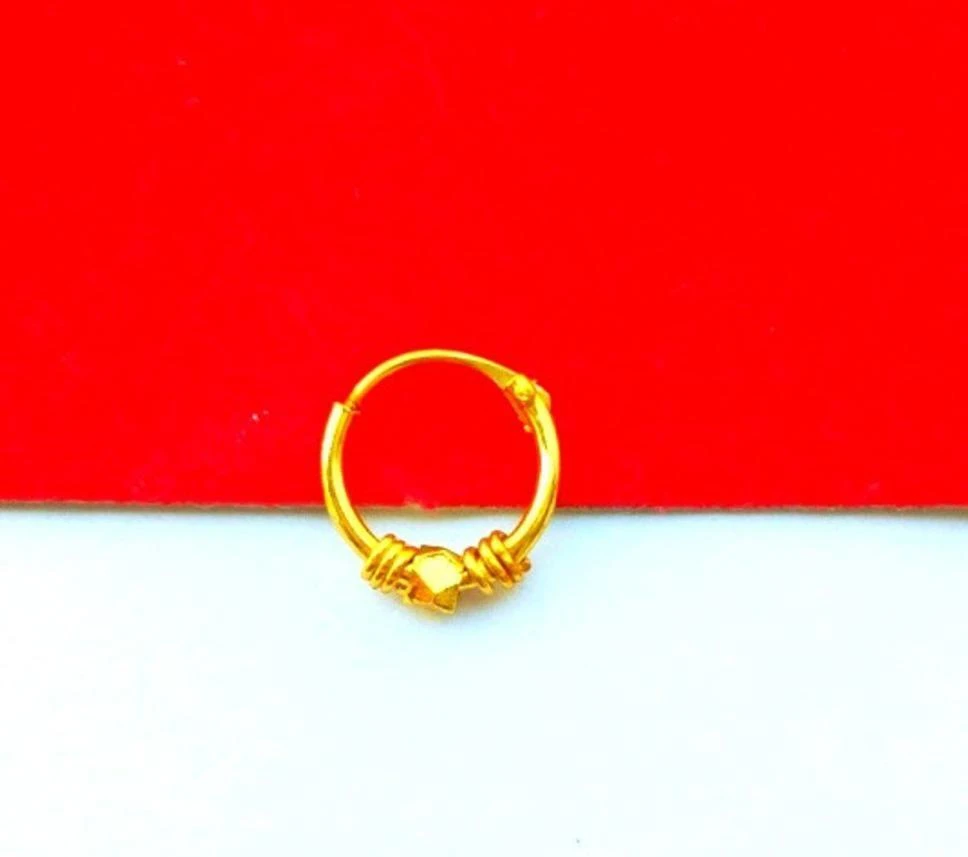 Half Ring Nose Ring with Latkan