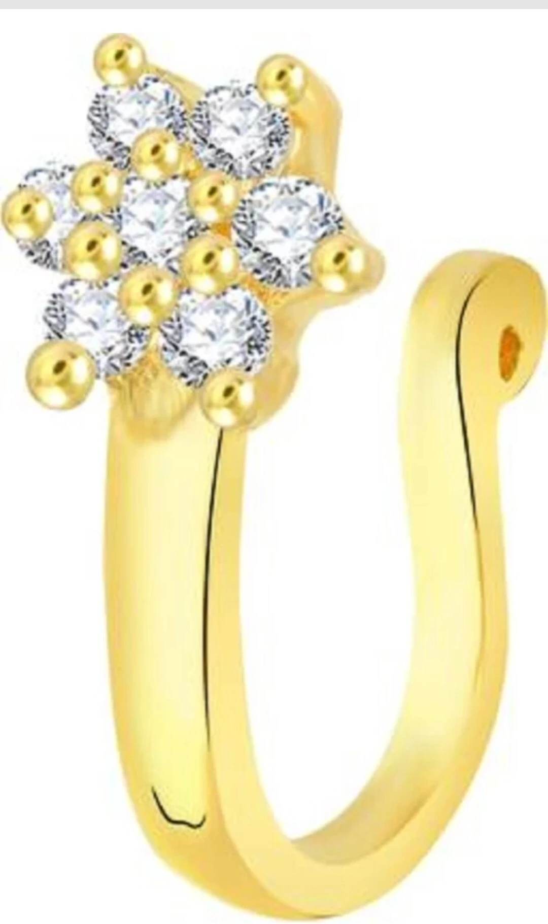 Beautiful Gold Plated Nose Pin U Shape 7...