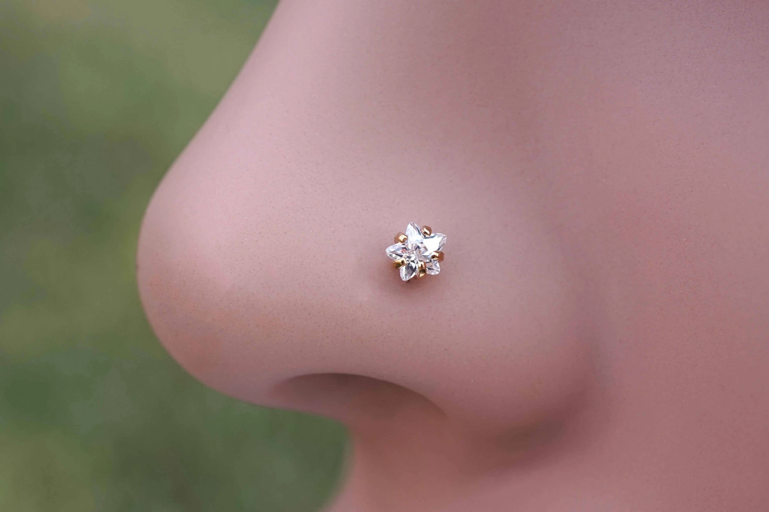 Double Nugget Nose Ring – Classic