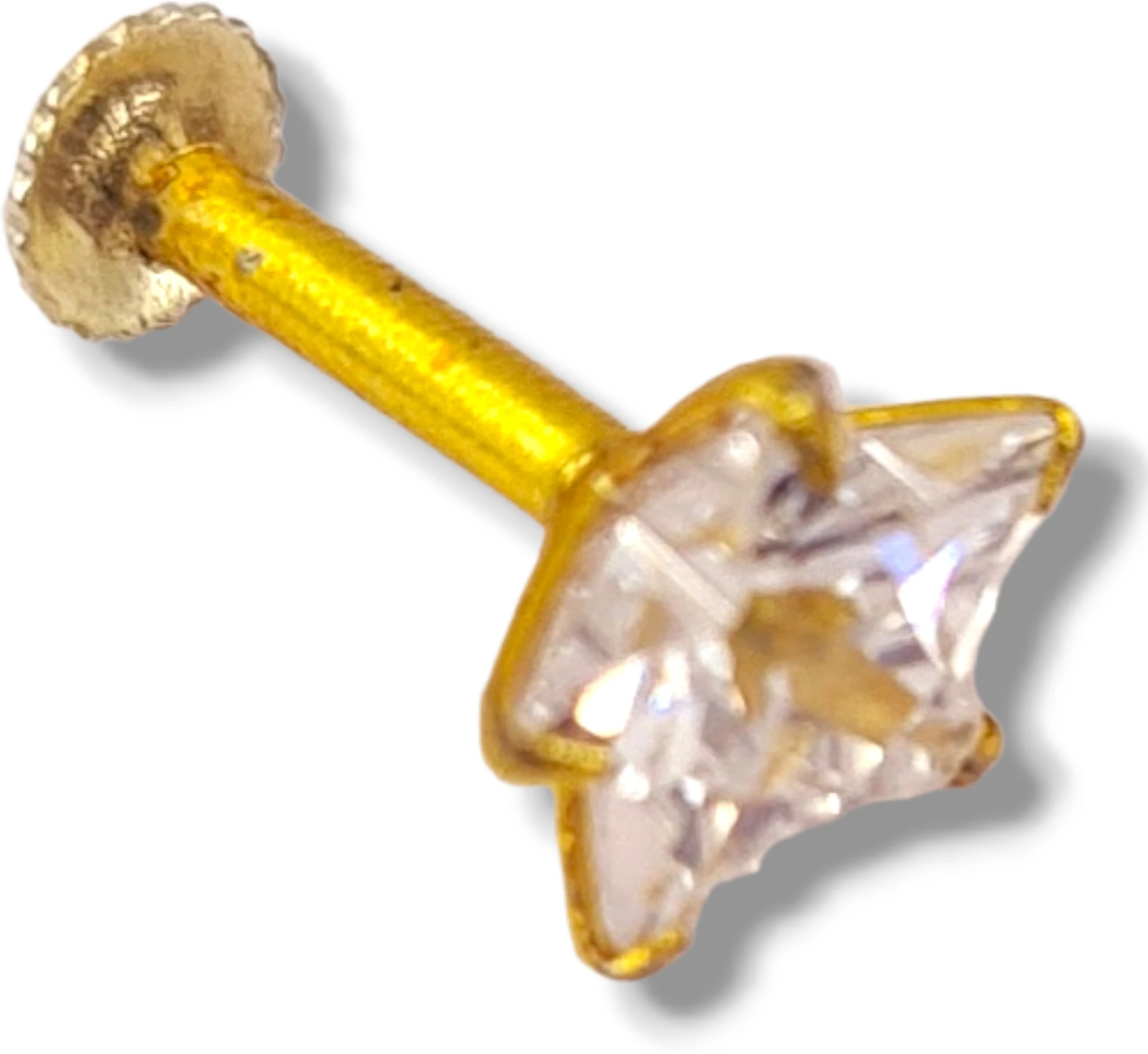 Fancy Unique Designer White Star Nosepin