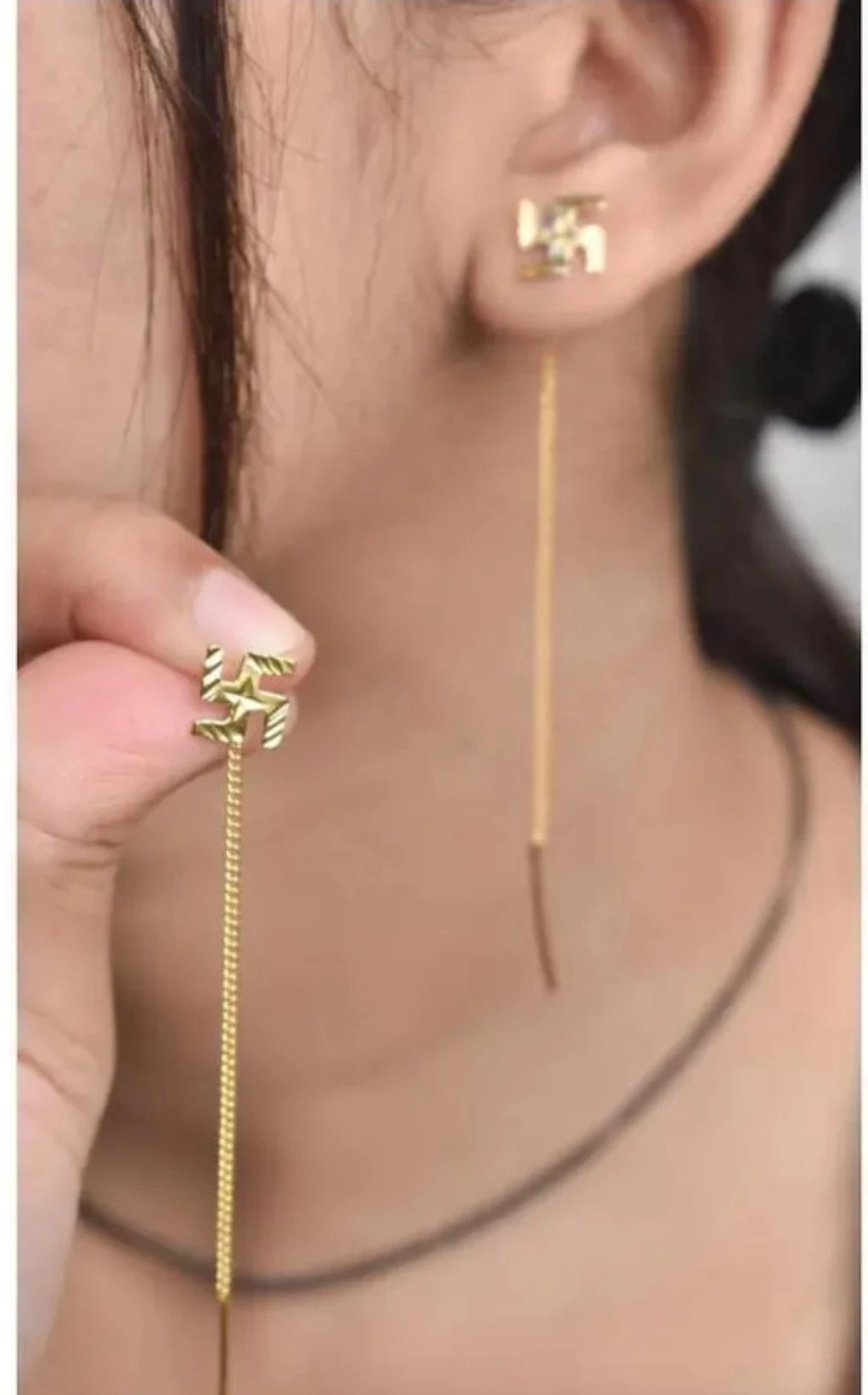 Beautiful, Fancy EarRing SUI DHAGA SWASTICK Indian Fancy Casual daily use