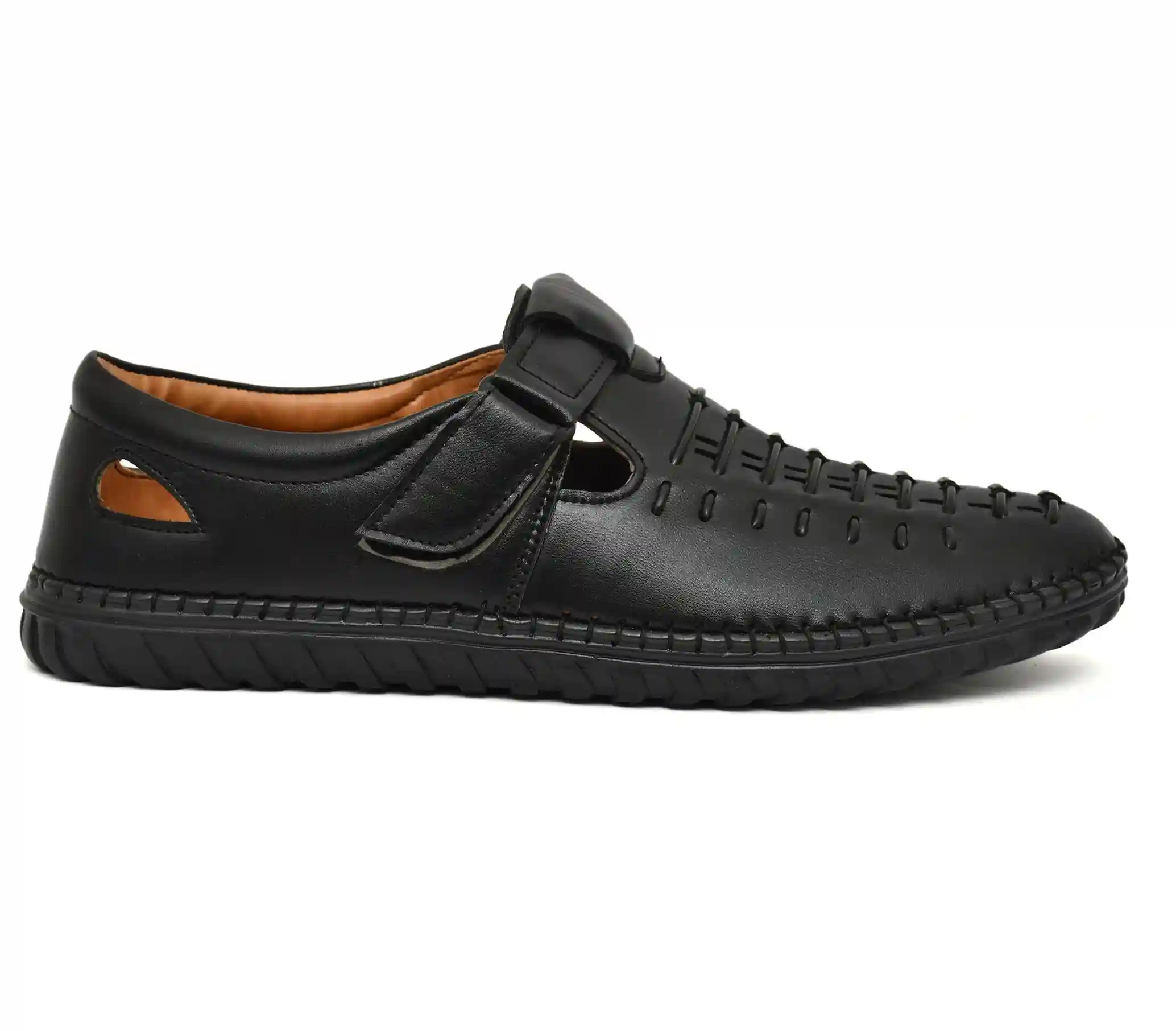 Latest Fabulous Men Sandals|Roman Sandals/Outdoor Sandal For Men's & Boys-101-Sandal-BLK