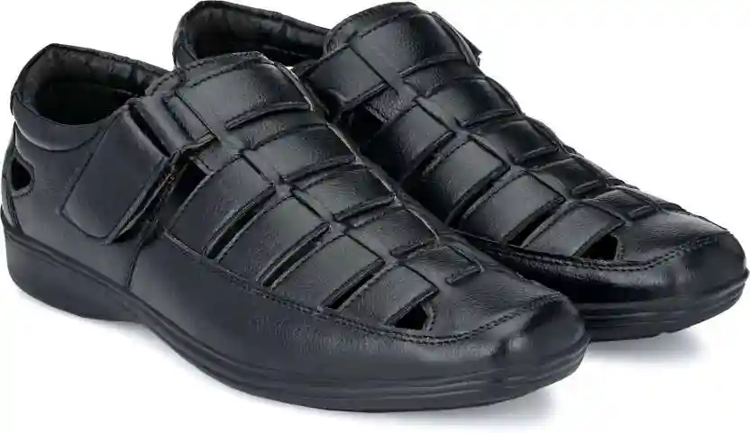 Latest Fabulous Men Sandals|Roman Sandals/Outdoor Sandal For Men's & Boys-102-Sandal-BLK
