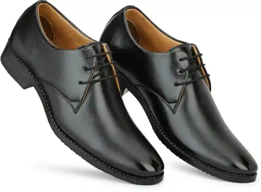 Latest Trendy Men Formal Shoes |Black Derby Shoes| Office Shoes For Men's & Boys - Black