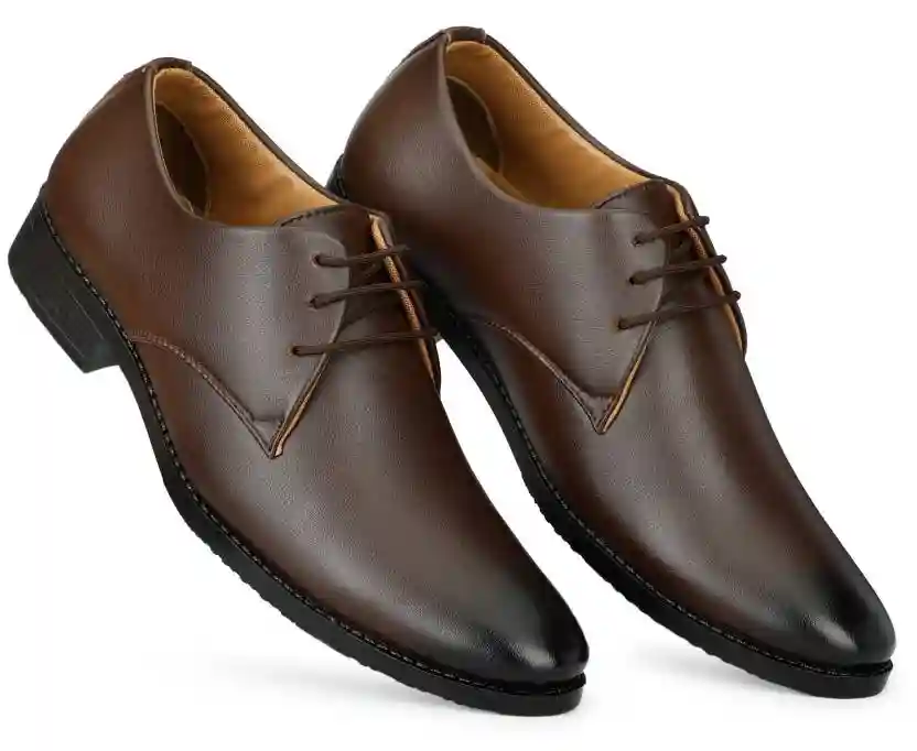 Latest Trendy Men Formal Shoes| Brown Derby Shoes| Office Shoes For Men's & Boys - Brown
