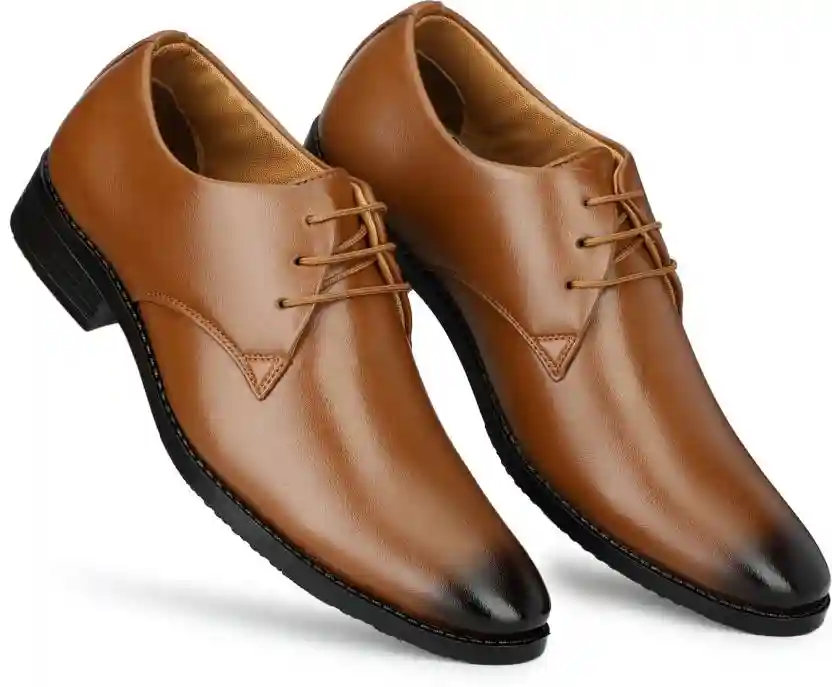 Latest Trendy Men Formal Shoes |Tan Derby Shoes| Office Shoes For Men's & Boys - Tan