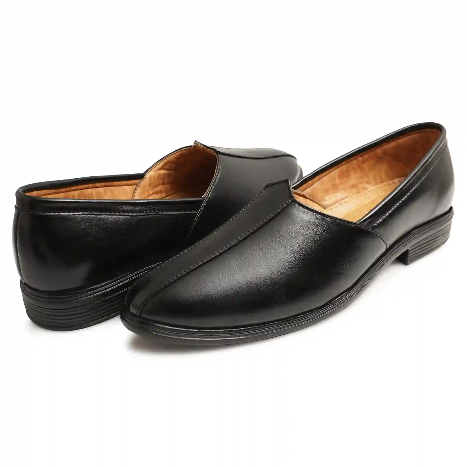 Latest Stylish Men Nagra Shoes|Nagra Juttis/Rajsthani Juttis For Men's & Boys-MOC-NAGRA-BLK