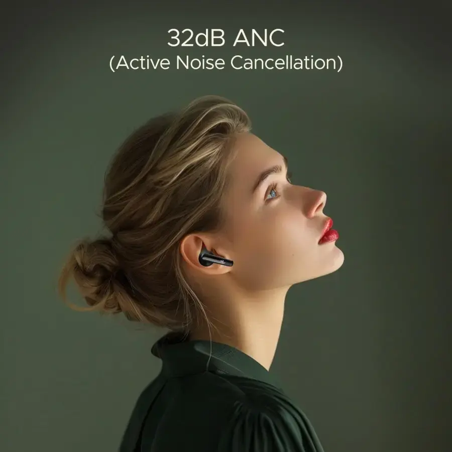 boAt Airdopes 141 ANC, Active Noise Cancellation(~32dB), 50ms Low Latency, 4Mics ENx,42Hrs Battery, Fast Charge,IPX5, v5.3 Bluetooth Earbuds, TWS Ear Buds Wireless Earphones with mic (Gunmetal Black)