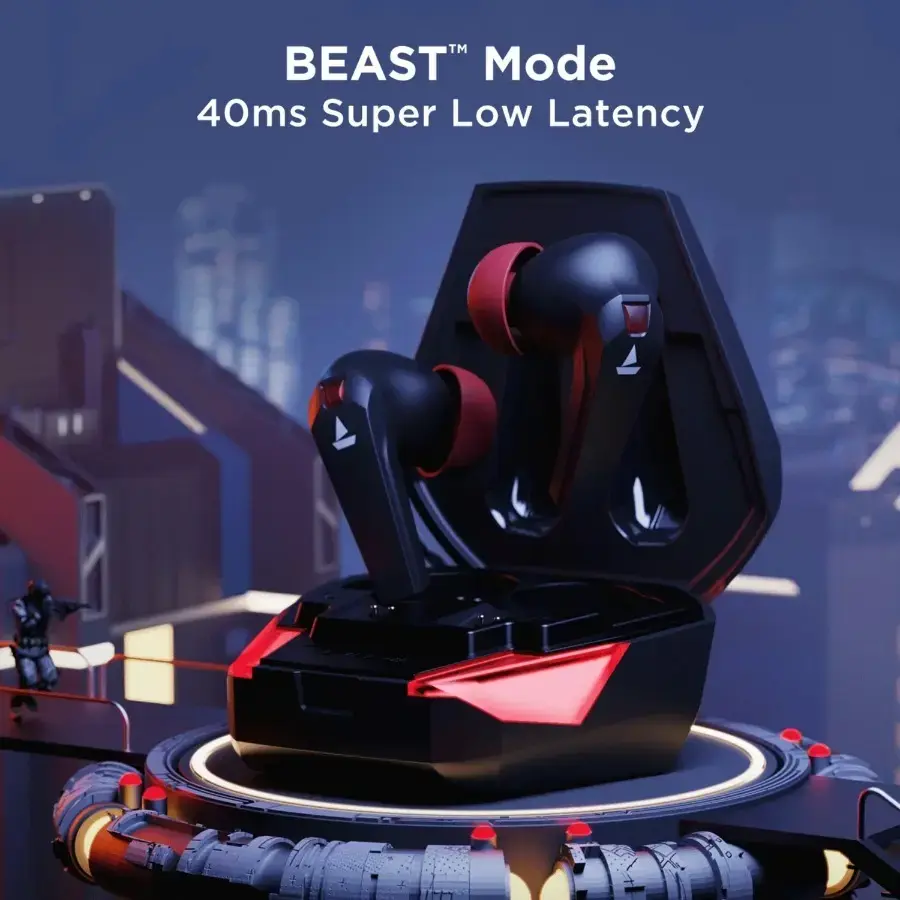 boAt Airdopes 192 Gaming Earbuds with 13mm Drivers, BEAST™ Mode, ENx™ Technology, LED lights, 30 hours of nonstop playback