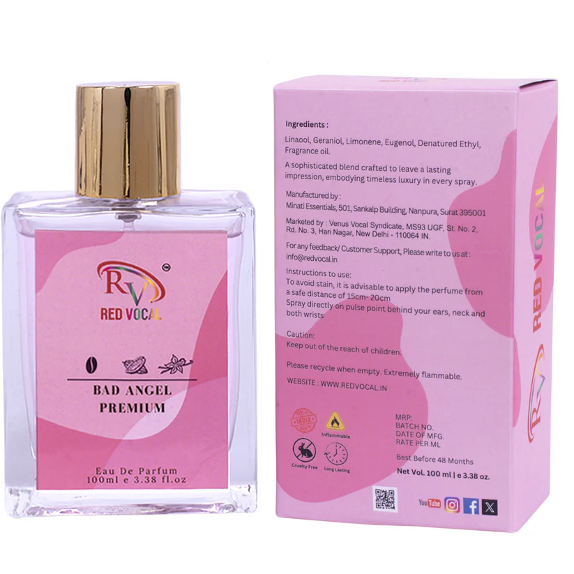 Red Vocal Bad Angel Eau De Parfum 100ml – Seductive Feminine Scent Inspired by Good Girl Collector Edition
